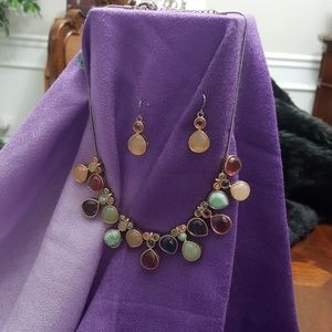 Beautiful multi-colored Stone necklace set
